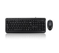 Adesso AKB-132CB-UK clavier Souris incluse Médical USB QWERTY Anglais britannique Noir