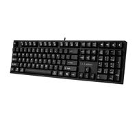 Adesso AKB-670UB Clavier mécanique avec raccourci Copilot AI - Commutateur bleu, compatible multi-OS | Productivité améliorée avec toucher tactile et touches multimédia