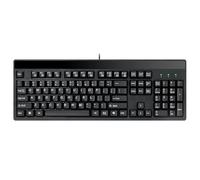 ADESSO EasyTouch 130 Clavier mécanique filaire USB pleine taille avec commutateurs marron, touche de raccourci Copilot AI dédiée, joint d'étanchéité pour une saisie silencieuse, 2 touches à grande