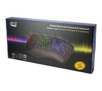 Adesso Tru-Form 150 - Clavier - rétro-éclairé - USB - Français - noir Noir G