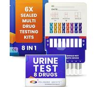 ADESTE 8-en-1 Test Depistage Drogue | Test Urinaire Drogue avec haute sensibilité THC & détection du fentanyl | Fiable & rapide en 5 min | Idéal pour entreprises et usage domestique | 6 tests