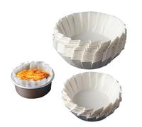 ADESUGATA Papier résistant à l'huile pour friteuse à air, doublure circulaire pour friteuse à air, cuiseur vapeur, pâtisserie, four à micro-ondes, etc. (50 pièces de 15 cm + 20 pièces)