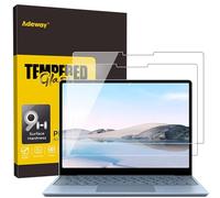 Adeway [2 Pièces Protection d'Écran en Verre Trempé pour Microsoft Surface Laptop Go 3/2/1 12.4 Pouces (2023 Release), Dureté 9H,Anti Rayures,HD Transparent (Model 2013/1943)