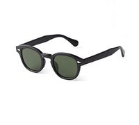 ADEWU Lunettes de soleil classiques carrées petites lunettes rétro UV400 unisexes bord plein pour homme et femme, Noir-G15