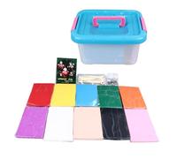 Adfaga 10 couleurs ensemble de pâte à modeler bricolage grand 250 g chacun kit d'argile polymère sûr pour plus de 3 ans avec outils de sculpture et boîte de rangement