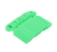 Adfaga 100 pièces étiquettes de plantes en plastique étiquettes suspendues réutilisables pour semis marqueurs de jardin de pépinière avec des couleurs vives facile à écrire et à ne (Verte)