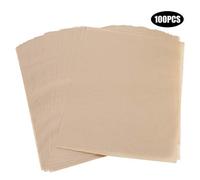 Adfaga 100 pièces feuilles de papier de cuisson en silicone antiadhésives papier parchemin haute température pour la cuisson du pain biscuits pizza barbecue outil de cuisine blanc (Brun)