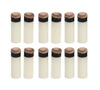 Adfaga 12PCS 11mm Embouts de Queue de Billard Professionnels Ensemble de Remplacement Embouts de Queue à Enfiler en Cuir PU Haute Performance pour Joueurs de Billard Snooker Blanc