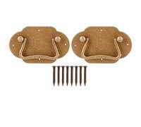 Adfaga 2 ensembles de poignées de tiroir en cuivre Antique de Style chinois Vintage pour armoire, armoire, matériel poli Durable 9x5 7x1cm 160g 2 pièces