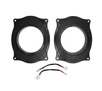 Adfaga 2 pièces 6,5 Pouces Adaptateur de Haut-Parleur ABS Noir Anneaux d'espacement avec Faisceau de câbles kit d'installation Audio Professionnel pour Voiture Parfaitement adapté (8X10)