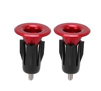 Adfaga 2 pièces bouchons de guidon de vélo en alliage d'aluminium embouts de poignée de vélo universels pour vélos de route de montagne accessoires légers durables ajustement de diamètre (Rouge)