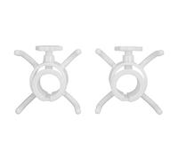 Adfaga 2 pièces en Plastique Durable Crochet de Parasol de Plage Support Polyvalent à 4 Broches pour Serviettes Chapeaux Lunettes de Soleil Ajustement Universel Accessoires d'extér (Blanche)