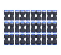 Adfaga 30 pièces raccords pneumatiques droits à pousser pour connecter des connecteurs de tube d'air en acier inoxydable joints de connexion rapide pour la fabrication de textiles (PU-14)