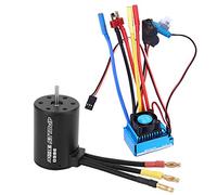 Adfaga 3650 Motor ESC Set Moteur haute performance sans balais 3100KV avec options ESC 45A 60A 80A 120A pour voiture 1/10 RC Installation facile Pièces de rechange (80A)