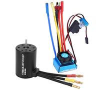 Adfaga 3650 Motor ESC Set Moteur haute performance sans balais 3100KV avec options ESC 45A 60A 80A 120A pour voiture 1/10 RC Installation facile Pièces de rechange (120A)