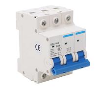 Adfaga 3P Miniature Circuit Breaker DIN Rail Mount 400V 63A Overload Protection Switch High Safety PA66 Nylon Shell for Office Residential Buildings Electrical Systems