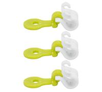Adfaga 3Pcs Clips de Poche à Pâtisserie Réutilisables Boucles de Joint de Poche à Glaçage pour la Décoration de Gâteau Outils de Cuisson Plastique Silicone Vert Blanc 5.5cm Accesso