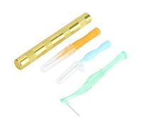 Adfaga 4 pièces Kit d'outils de nettoyage par pulvérisation d'aérographe 3 brosses de nettoyage couteau de nettoyage pour l'entretien de l'aérographe en fil de cuivre en plastique