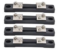 Adfaga 4PCS 50A Shunt de courant Testeur d'ampèremètre de haute précision Outil de mesure Construction en alliage durable pour utilisation industrielle en laboratoire d'essais élec