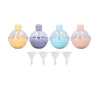 Adfaga 4Pcs Ampoule Machine à Boules de Glace Silicone Whisky Glace avec Couvercle Couleur Bonbon Facile Démouler Rond Hockey sur Glace pour Cocktails Whisky Café Glacé 6cm de Diam