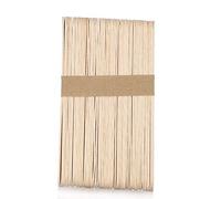 Adfaga 50 pcs spatules de cire en bois abaisse-langue de qualité professionnelle pour application faciale épilation crème de cire utilisation sûre en salon de spa 15 cm de longueur