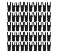 Adfaga 50 pièces de flèches de tir à l'arc en Plastique de Haute qualité, Insertion de queues d'arbre de Broche pour Le tir à l'arc Classique, Accessoires durables, légers, faciles (S)