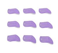 Adfaga 9 pièces Ensemble de Couvre-têtes en Fer pour Club de Golf, Protection Antichoc antidérapante avec étiquettes numériques pour Hommes et Femmes, Housse en Tissu Durable Viole