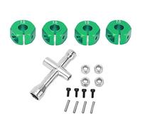 Adfaga Adaptateur d'entraînement de moyeu en alliage en alliage en aluminium de 12 mm 7 mm Coupleur de combinaison durable haute précision pour les voitures de télécommande à l'éch (Vert)