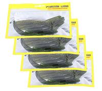 Adfaga Appât en Silicone Souple en Forme de Ver de Terre Accessoire de pêche Couleurs Vives Appât de Simulation réaliste pour Les Amateurs de pêche en Plein air 4 Ensembles 40 pièc