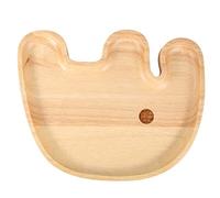 Adfaga Assiette en bois en forme d'éléphant, plat divisé, plateau de service antidérapant pour les repas, décoration de cuisine à domicile, couleur bois naturel 20x23 5x2cm, compre