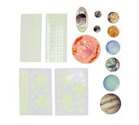 Adfaga Autocollants muraux planètes qui brillent dans le noir, système solaire, thème spatial, art mural éducatif pour chambre à coucher, crèche, salle de nsemble de 14 pi