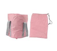 Adfaga Baignoire Pliable Seau Pliable Portable Conception à Double Couche avec Sac de Rangement pour Camping Voyage Randonnée en Plein Air Matériau en Polyester (Rose)