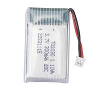 Adfaga Batterie Lipo 3,7 V 300 mAh 20C Source d'alimentation légère et Durable Haute Performance pour Drones RC, hélicoptères, Avions PH1 25 Prise Droite Li polymère 20 g