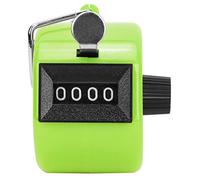 Adfaga Berm Compteur de pointage à Main ker mécanique à 4 Chiffres avec Bouton de réinitialition en Plastique et Crochet Construction en Plastique ABS Robuste pour la Notation Sportive (Vert)