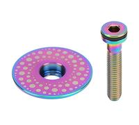 Adfaga Bike Headset Top Cover Titanium Alloy Road Mountain Bicycle Front Fork Fork STEM CAP 28,6 mm Ajustement Universal Pièce de remplacement durable pour une performance de vélo