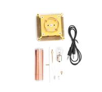 Adfaga Bobines de musique Module d'expérimentation en laiton doré avec base de radiateur CPU légère pour les amateurs de sciences et les projets de bricolage Module d'alimentation