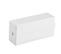 Adfaga Boîte de rangement professionnelle pour forets à ongles, présentoir à 30 trous pour usage domestique en salon, plastique ABS blanc 3.8x6.1x13cm, mallette à outils de manucur