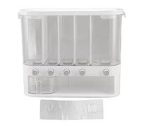 Adfaga Boîte distributrice à 5 grilles, récipient de stockage d'aliments secs de grande capacité avec couvercle amovible à vue dégagée pour l'organisation du comptoir de cuisine, m