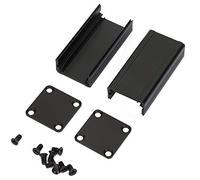 Adfaga Boîtier en aluminium noir PCB boîtier d'instrument 25x25x50mm boîte de projet électronique de dissipation thermique pour le montage de circuits imprimés coque en métal légèr