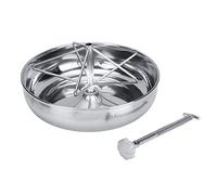 Adfaga Bol d'alimentation pour porcs en Acier Inoxydable Robuste, mangeoire pour porcelets de Grande capacité avec Tige à rainure en métal pour équipement d'élevage de porcs de Fer (Grande Auge en