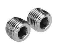 Adfaga Bouchon de tuyau NPT 1/4 po, raccord fileté mâle, connecteur à tête hexagonale interne en acier inoxydable pour collecteur d'admission, port de pompe à eau, bloc moteur, 2 p