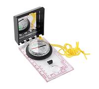 Adfaga Boussole multifonctionnelle avec règle loupe Miroir pour Camping randonnée activités de Plein air Plastique ABS Durable léger Portable 11,9 x 6,5 cm