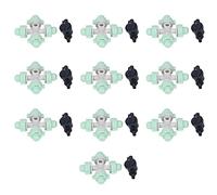 Adfaga Bulle de Spray brumeuse Croix de Brume de Brume de buse de pulvérisation Irrigation Head for Farland Garden Sprinklers Plastic 4 / 7mm Joint 10 Set