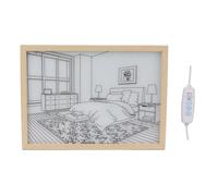 Adfaga Cadre Photo éclairé par LED avec Ombre Lumineuse, 3 Couleurs, luminosité réglable, pour Salon, Chambre à Coucher, décoration d'intérieur, œuvre Moderne sur Toile avec Cadre (Modèle 4)