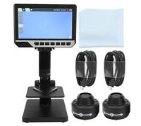 Adfaga Caméra de Microscope numérique Industriel HD 12MP 7 Pouces, grossissement 2000X avec Double lumières LED pour la réparation de PCB, Inspection de Bijoux, Construction ABS en