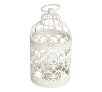 Adfaga Candon de cage d'oiseau de lanterne Tealight Lantern Decorative Metal Hollow Modèle Élégant Design rustique pour table de salle à manger Party Party Home Decor Iron 8 x 14,5