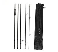 Adfaga Canne à pêche de Voyage en Fibre de Carbone Canne à pêche légère Multi-Sections Portable avec Anneaux de Guidage en céramique pour la pêche en mer, en rivière et en lac 4 5 (3.Fosse)