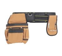 Adfaga Ceinture à Outils Professionnelle, Sac Banane Amovible à 12 Poches avec Porte-Marteau, Sangle de Taille réglable pour Les ouvriers du bâtiment, charpentiers, électriciens, t