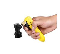 Adfaga Chargeur de fût de CO2 portable avec serrure à bille, distributeur de bière pression en laiton durable pour homebrew Soda Cornelius Kegs noir gris jaune 13 x 10 x 5,5 mm (Jaune)