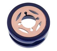 Adfaga Chauffe-cire pour sceau de qualité supérieure, fabriqué à la main, résistant à la chaleur, pour enveloppes, cartes, cadeaux, en bois de rose et tôle, taille 7,5 x 7,5 x 4 cm (Melting pot bleu